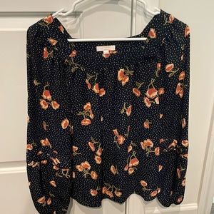 ✨2 for $10 ✨ Lauren Conrad Floral/PolkaDot Long Sleeve